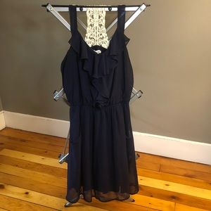 Speechless Navy Blue midi summer dress size large